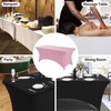 Stretchable Tablecloths,Pink Spandex Fitted Tablecover 6ft Washable Stretch Spandex Table
