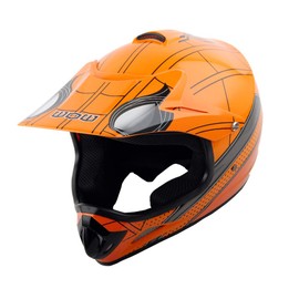 WOW Youth Kids Motocross Helmet BMX MX ATV Dirt Bike Helmet Spider Orange + Goggles + MG Youth Orange Glove Bundle