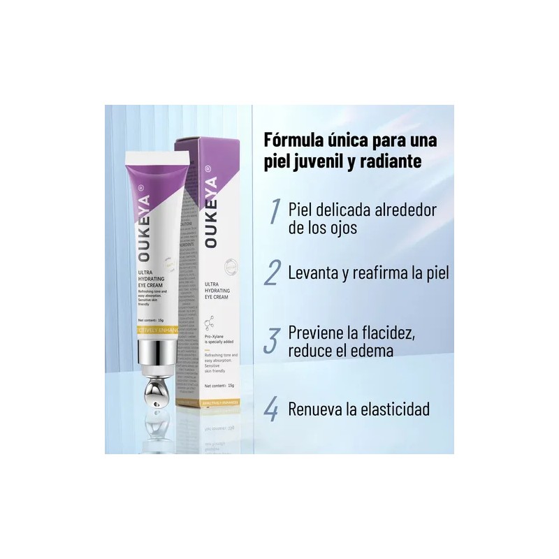 Antiarrugas Ojeras Bolsas Hidratante Ojos Rodillo Oukeya 15g