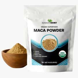 Mayan's Secret - Polvo de raíz de maca orgánico 1 lb, Parve, vegano, sin OGM