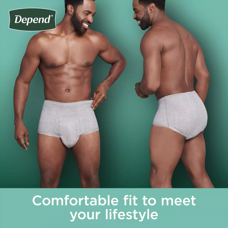 Depend Fresh Protection Adult Incontinence Underwear for Men, Disposable, Max...