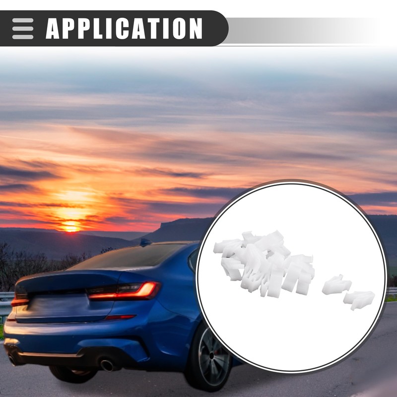 Motoforti Universal Car Trim Instrument Panel Dashboard Plastic Fastener,Plastic,White,20Pcs