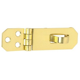 Schlage Lock Company 545431 Schlage Decorative Hasp, 3/4 in Shackle, 2-3/4 in L, Bright, 3/4" x 2 3/4", Brass