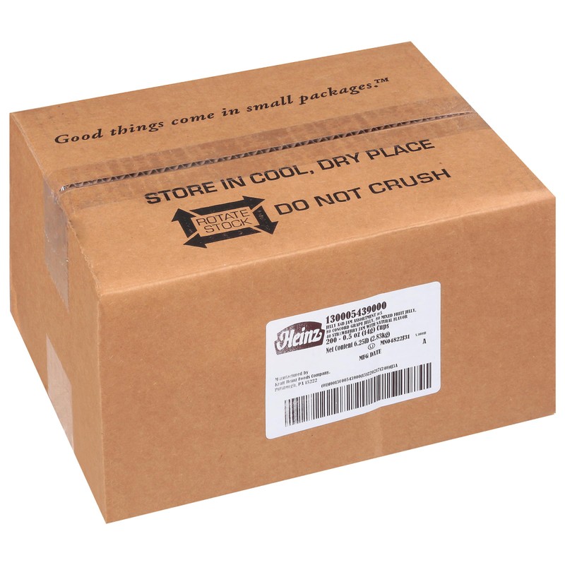 Heinz Jelly & Jam Assortment (0.5 oz Packets, Pack of