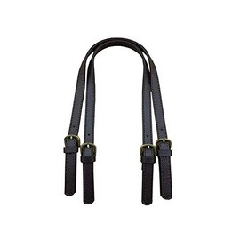 2 Pcs PU Leather Shoulder Bag Straps Adjustable Handbags Strap Replacement Handles Purses Straps Bag Handles with Adjustable Buckle (Black)