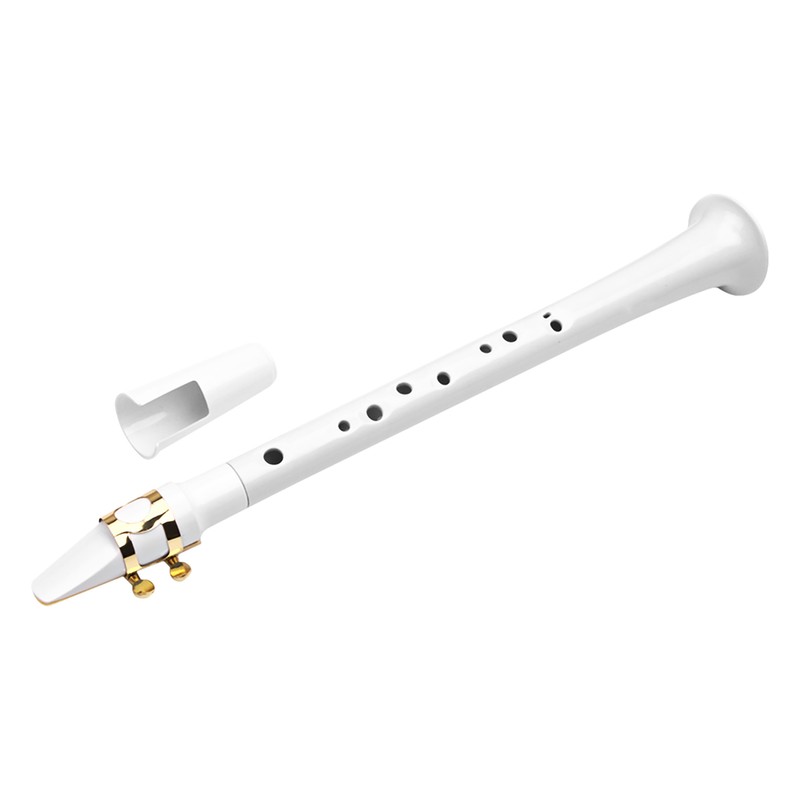 White Pocket Sax Portable Mini Saxophone Key of C Little