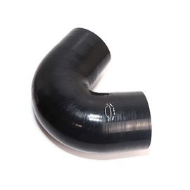 LTI Acoplador universal de 4 capas reforzado de alto rendimiento de 89 mm ID de 135 grados de silicona para manguera de 89 mm (3,5 pulgadas negro)