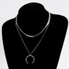 Wendalern Multilayer Snake Chain Necklace Silver Herringbone Choker Necklace Boho