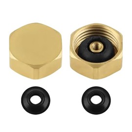 2PCS Durable Brass Blanking Caps - for Plumbing Solutions,Hex Brass Female Blanking Stop Cap(3/4 inch),Blanking Nut Caps,Brass Cap,Plumbing Fittings for Washing Machine Radiator Valve faucets Tap