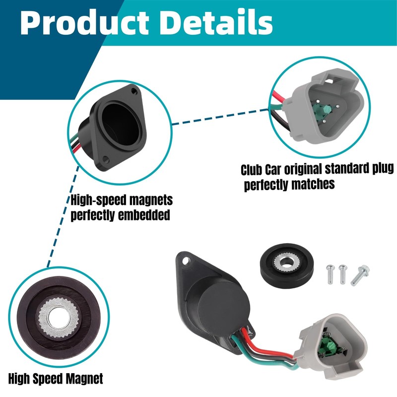 GFHUREB Golf Cart Speed Sensor (High Speed ​​Magnet), for Club