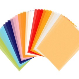 Colored Vellum Paper, 50 Sheets 10 Colors Transparent Vellum Paper 8.5 x 11 Translucent Printable Clear Vellum Sheets for Printing Drawing Ink Jet Laser Printer