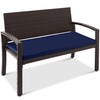 Best Choice Products Outdoor Bench 2-Person Wicker Garden Patio Benches