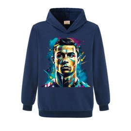 Xpialong Boys Girls Ronaldo Football Fans for Kids Football Hoodie+Pants Cotton Tracksuit Set (Royal Blue,5-6 Years,5 Years,6 Years)