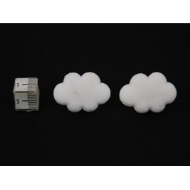 Miniblings Clouds Stud Earrings Sky Cloud Freedom Rainbow Handmade Fashion Jewellery I Earrings Stud Earrings, polymer clay