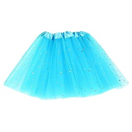 LKQBBSZ Girls Ballet Tutu Skirt Kids Birthday Princess Party Favor Star Dress Skirt (Blue)
