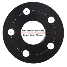 VLAOSCHI Forged Black 5x115 Hubcentric Wheel Spacers 3mm with 71.5mm Center Bore Compatible with Dodge 5 Lug 2009-2024 Challenger | 2006-2024 Charger | 2005-2008 Magnum | 2005-2018 300- Pack of 2