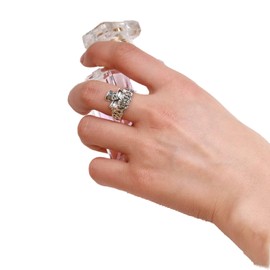 TseenYi Skull Head Rings Punk Hip-Hop Design Skull Head Rings Jewellery for Women and Girls Valentine's Day Festival Gift (Old Silver)