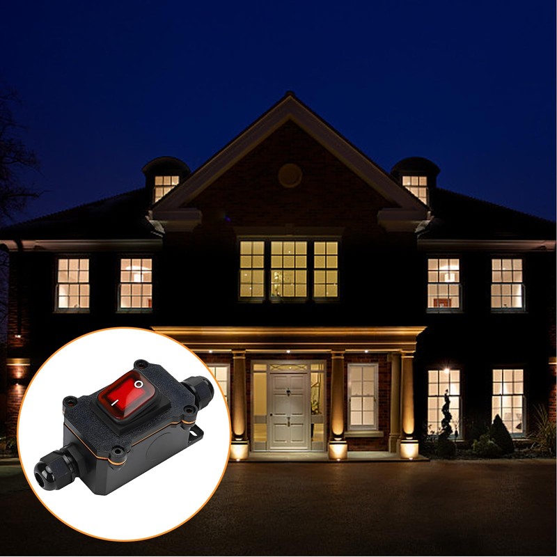 Pack of 2 Waterproof Inline Switch 12 V 20 A,