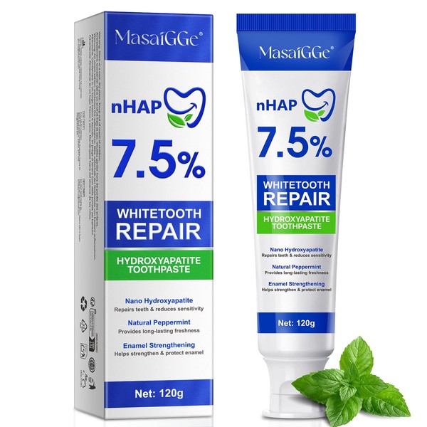 Hydroxyapatite Toothpaste - Enamel Protection, 7.5% Hydroxyapatite Toothpaste 120g -