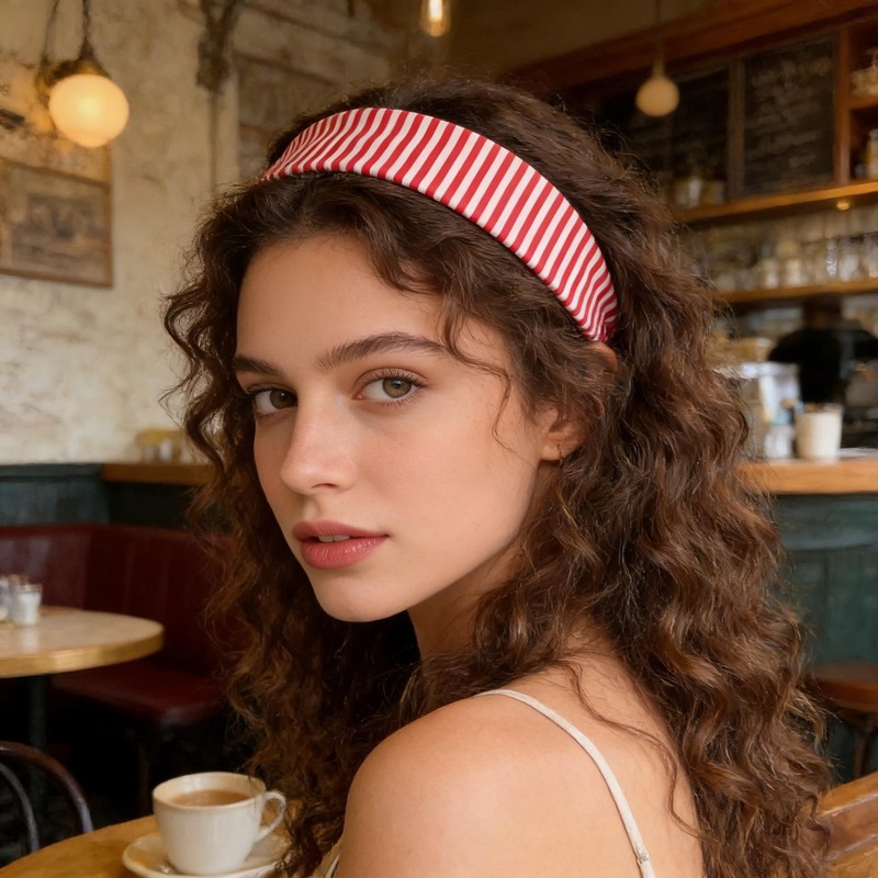 7 Pack Polka Dot Headband Set, Multi Color Non-Slip Elastic