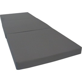 D&D Futon Furniture Gray Trifold Foam Beds 3 x 27 X 75 Inch, Floor Tri-Fold Bed, High Density Foam 1.8 Pounds