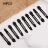 10Pcs Black Double-sided Sponge Eyeshadow Brush Mini Stick Brushes Travel