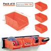 Wallmaster 8-Bin Storage Bins Garage Rack System 2-Tier Orange Tool