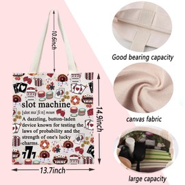 TSOTMO Tragetasche für Spielautomaten, Casino-Liebhaber, 777 Spielautomaten, Königin, Schultertasche, Gambler-Geschenk, Tragetasche mit Schlitzen, medium