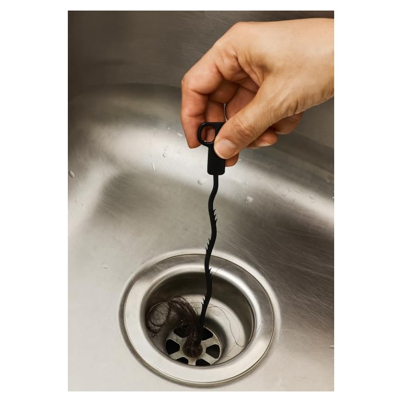 2 Pack Bundle Plastic Drain Snake Triple Barbs 23 Inch