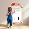 Magnetic White Board for Kids 37" x 24" Dry Erase Board, Self Adhesive Magnetic Wall Decal for Kids Playroom, Classroom, Home, School (Cartoon Animals Theme)