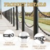 sourcing map Plastic Chain 5 Ft/1.53 M, Safety Chain Black