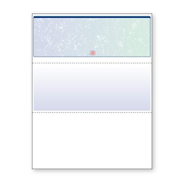 DocuGard Blue/Green Prismatic Top Check, 8.5 x 11 Inches, 24 lb, 500 Sheets, 1 Check Per Sheet (04533)