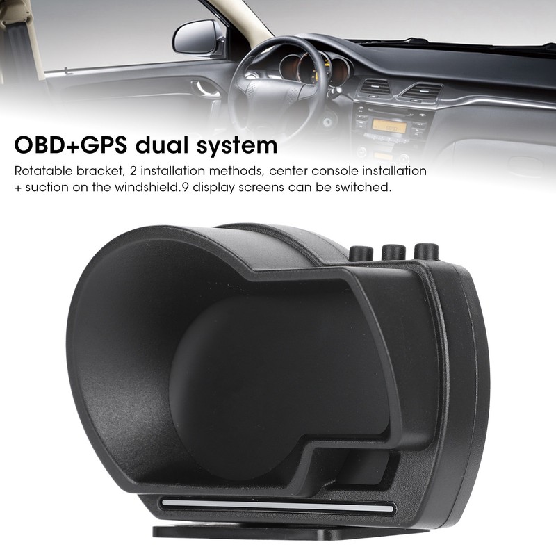 Car OBD2+GPS Smart Gauge Over Speed Warning Alarm MultiFunctional Digital