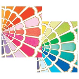 Caspari Color Wheel Assorted Foil Boxed Note Cards, 10 Note Cards & Envelopes
