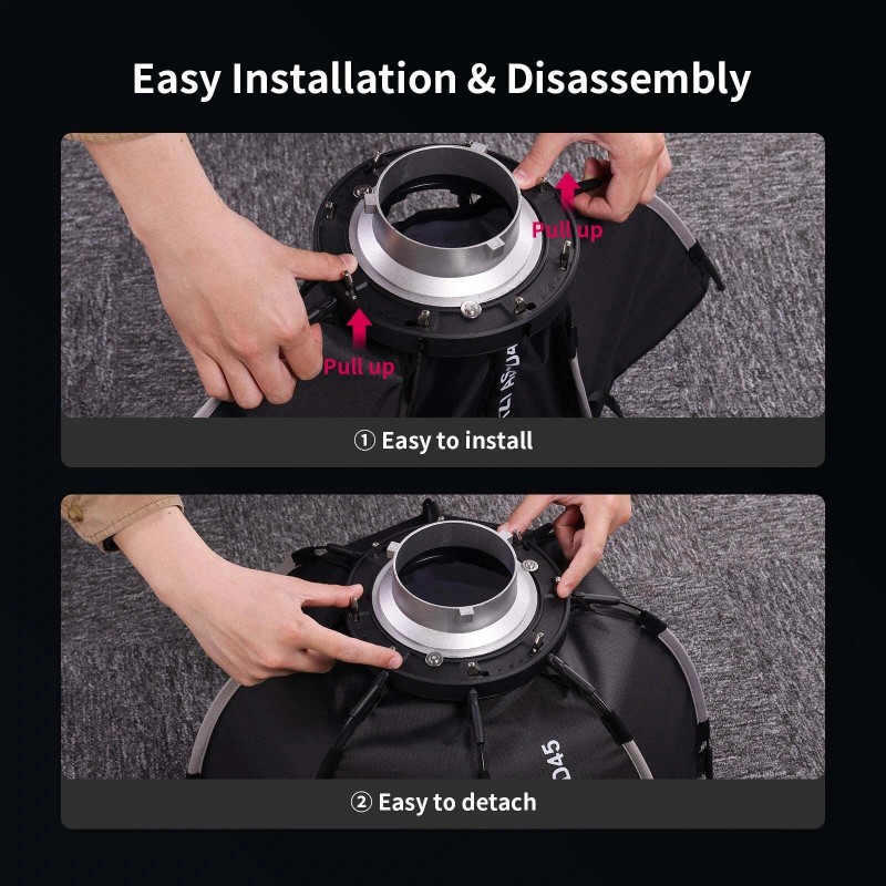 Ulanzi AS-045 45cm Deep Octagonal Honeycomb Grid Softbox for Bowens