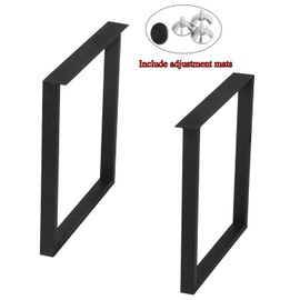 MBQQ Furniture Legs 28”Height 24”Wide Rustic Decory Square Tube Table Legs,Heavy Duty Metal Desk Legs,Dining Table Legs,Industrial Modern, DIY Iron Bench Legs