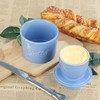 fanquare Porcelain Butter Jar with Lid, French Ceramic Butter Crock