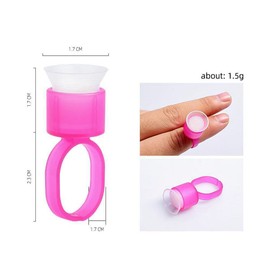 HOTWE Ink Cup Rings, Pigment Ring Caps with Sponge for Microblading Semi Permanent Makeup, Inks Glue Plastic Cups Holder for Eyelash Eyeliner Eyebrow Body Tattooing Supplies 50pcs (Black)