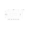 nuie XTY009PS8 Bathroom Accessories Modern Dual Flush Plate with Square
