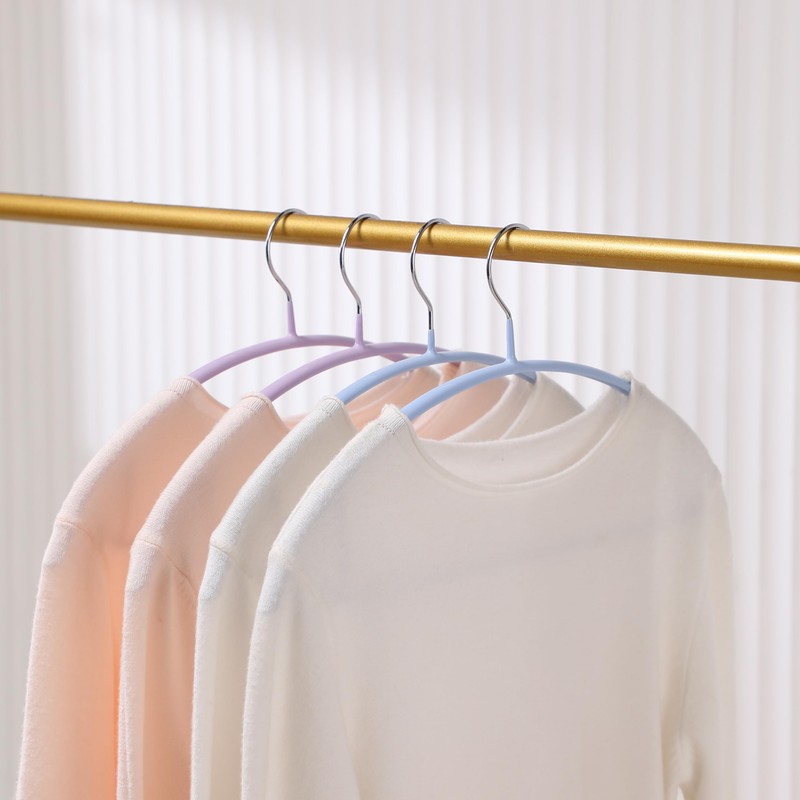 MOPALL Clothes Hangers 28 Pack, Non Slip PVC Coating Metal
