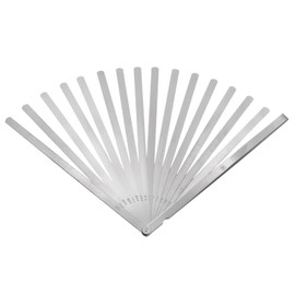 HARFINGTON 17 Blades Feeler Gauge (0.02-1.0mm) Thickness 300mm Length Stainless Steel Gauge Metric Gap Measuring Tool for Measurement