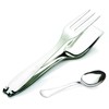 Stainless Steel Spring Tongs Fork Teaspoon Gran Servi Kit All