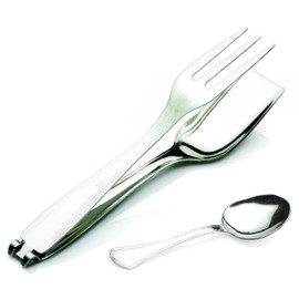 Stainless Steel Spring Tongs Fork Teaspoon Gran Servi Kit All Italian Products Creations Colours in the Heart