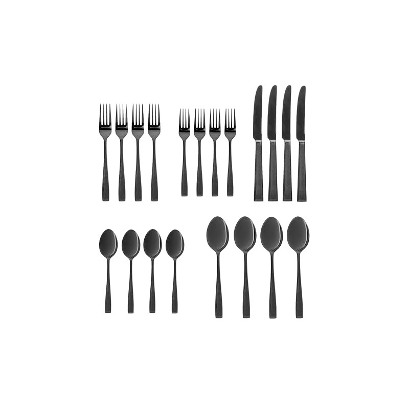 Godinger 20‑Piece Stainless Steel Silverware Set, Flatware Utensil Set for