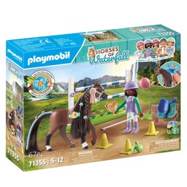 PLAYMOBIL Horses of Waterfall 71355 Zoe & Blaze with Tournament Course, Intensive Training for the Championship, with Numerous Accessories and Rewards, Sustainable Toy for Children from 5 Years