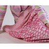 Snuggle Stuffs Girls Scales Minky Dot Velboa Mermaid Tail Blanket