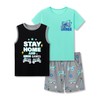 Tebbis Boys Summer Pajama Set, 3-Piece Games PJs‌ - Short
