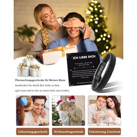 CheersLife I Love You Gifts for Men, An Meinen Sohn Brother Man Bracelet Christmas Birthday Love Valentine's Day Anniversary Gift for Him Boyfriend Husband Son Brother Leather Bracelet