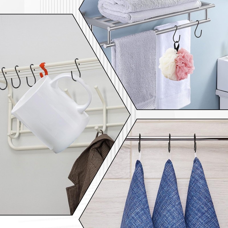 Fyntave 60 Pcs 1 Inch Small S Hooks for Hanging