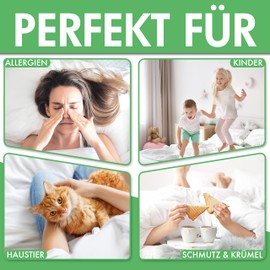 Welldora Dust mite cover duvet 135 x 200 cm - allergy sufferers duvet cover expertly tested - premium encasing with zip - allergy sufferers bed linen blanket 135 x 200 cm